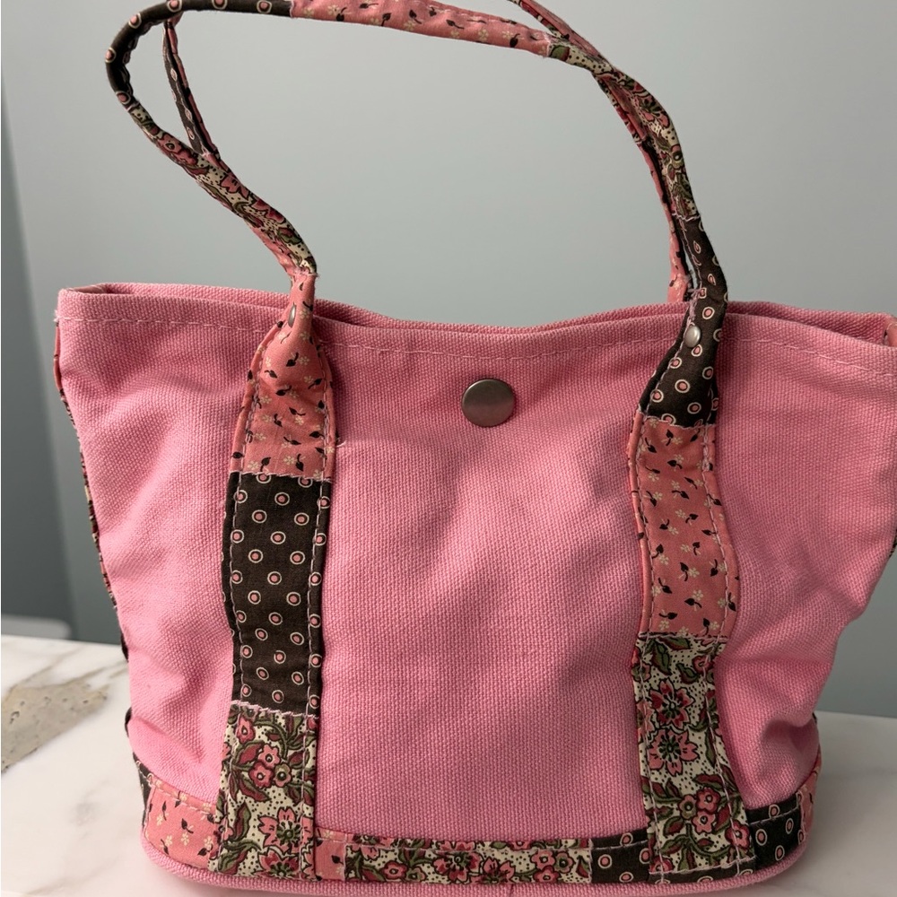 Life Is Good Pink Heart mini Canvas Tote - Picture 2 of 7